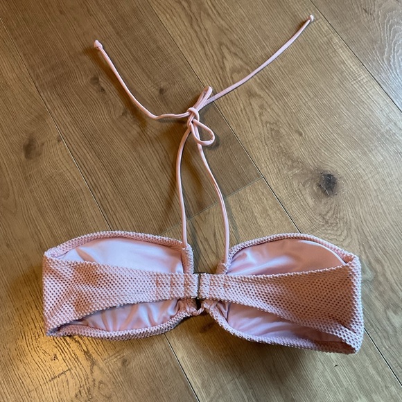 Victoria’s Secret PINK Bandeau Bikini Top Glitter Strap Pink Size Large - Picture 5 of 5